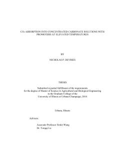 CO2 ABSORPTION INTO CONCENTRATED CARBONATE