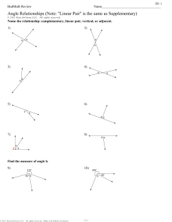 Angle Relationships