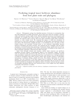 Predicting tropical insect herbivore abundance from host plant traits