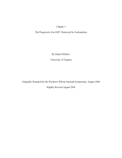 The Progressive Era GOP: Destroyed by Factionalism