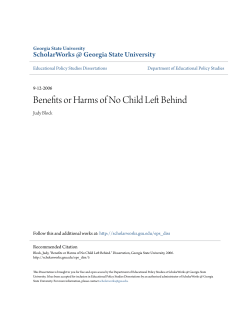 Benefits or Harms of No Child Left Behind