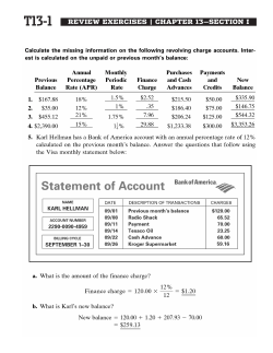 T13-1 REVIEW EXERCISES | CHAPTER 13—SECTION I