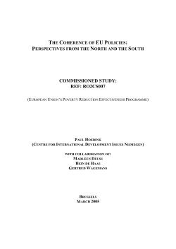 Hoebink 2005 (1) Coherence of EU policies Report
