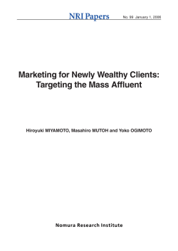 Marketing for Newly Wealthy Clients: Targeting the Mass Affluent