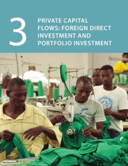 3 private capital flows: foreign direct investment and