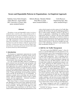 Secure and Dependable Patterns in Organizations