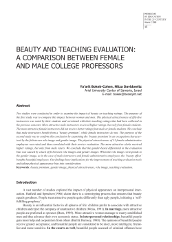 beauty and teaching evaluation: a comparison