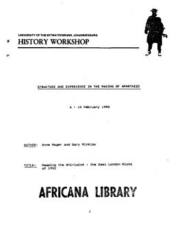 history workshop - WIReDSpace Home