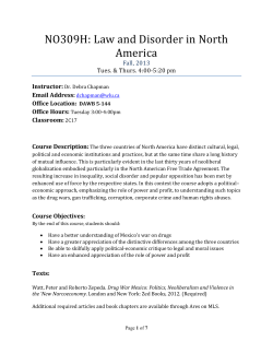 NO309H: Law and Disorder in North America