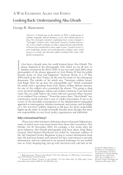 Looking Back: Understanding Abu Ghraib