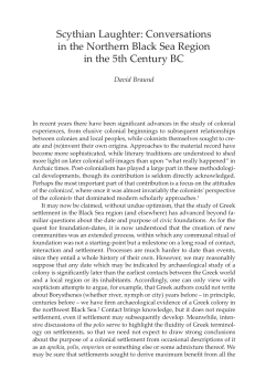 Scythian Laughter: Conversations in the Northern Black Sea Region