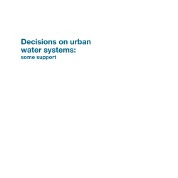 Decisions on urban water systems