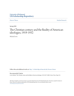 The Christian century and the fluidity of American ideologies, 1919