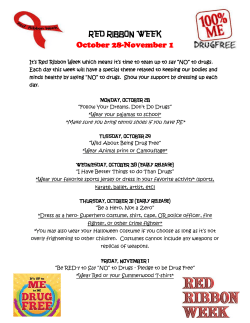 RED RIBBON WEEK October 28-November 1