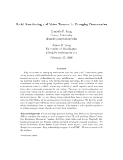 Social Sanctioning and Voter Turnout in Emerging