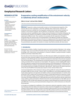 Evaporative cooling amplification of the entrainment velocity in