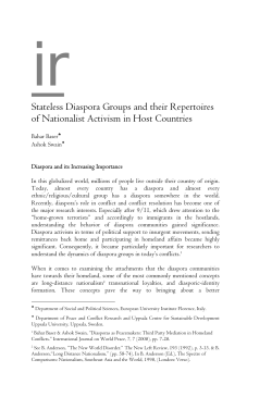 Stateless Diaspora Groups and their Repertoires of