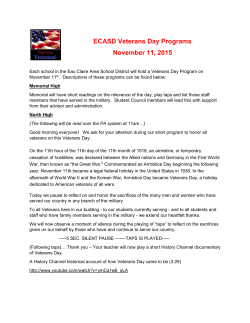 ECASD Veterans Day Programs November 11, 2015