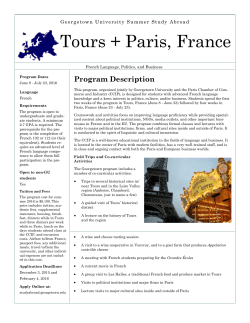 Tours + Paris, France - Office of Global Education