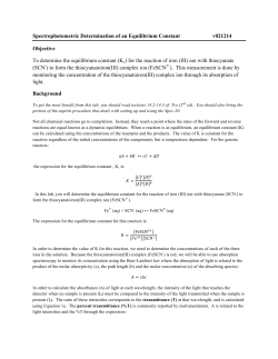 Equilibrium Constant Determination