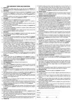 to our hire terms and conditions