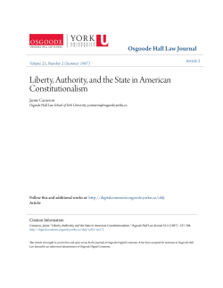 Liberty, Authority, and the State in American Constitutionalism