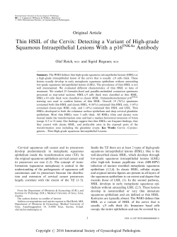 Thin HSIL of the Cervix