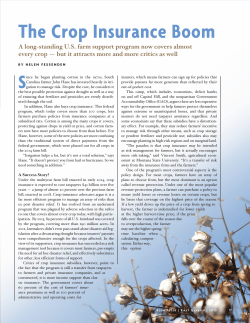 The Crop Insurance Boom