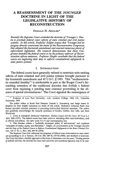 A Reassessment of the Younger Doctrine in Light of the Legislative