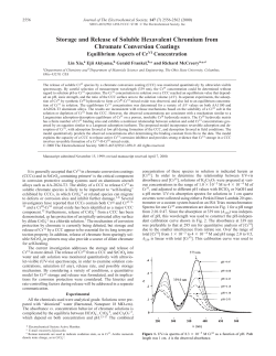 Storage and Release of Soluble Hexavalent Chromium from