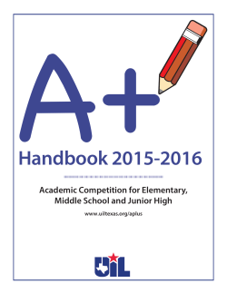 A+ Handbook 2015-2016 - Nichols Intermediate