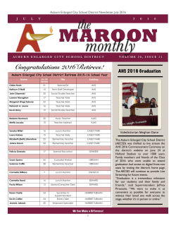 July 2016 - Auburn Enlarged City School District