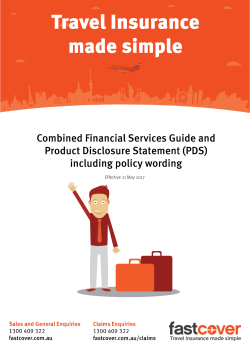 Product Disclosure Statement