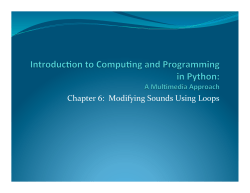 Chapter 6: Modifying Sounds Using Loops