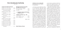 Felix Mendelssohn Bartholdy