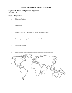Chapter 10 Learning Guide &ndash; Agriculture