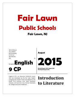 English 9 CP - Fair Lawn Public Schools