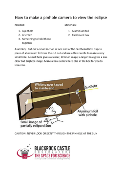 How to make a pinhole camera to view the eclipse