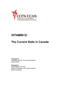 Vitamin D - Canadian Foundation for Dietetic Research