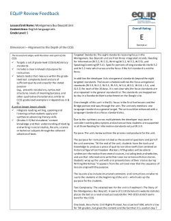 EQuIP Feedback Montgomery Bus Boycott Unit