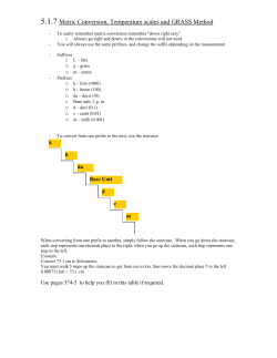 5.1.7 Metric Conversion GRASS
