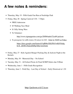Jackson Notes Home 4.21.2016