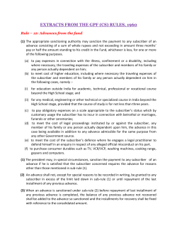 EXTRACTS FROM THE GPF (CS) RULES, 1960
