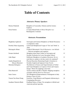 Table of Contents - Department of English