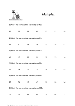 Multiples - Maths Homework Help Online