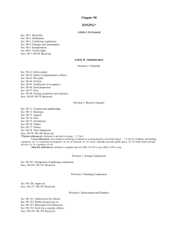 Chapter 98 ZONING - City of Houghton