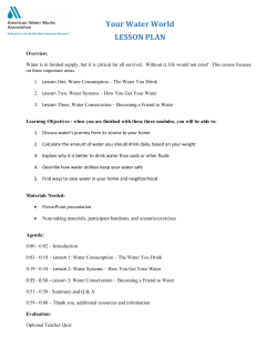 Lesson Plan - American Water Works Association