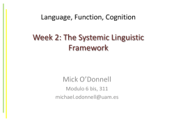 Intro to the SFL Framework