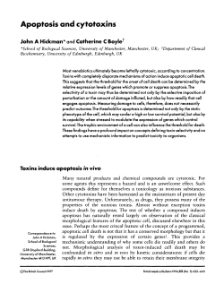 Apoptosis and cytotoxins - Oxford Academic