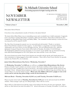Junior School newsletter